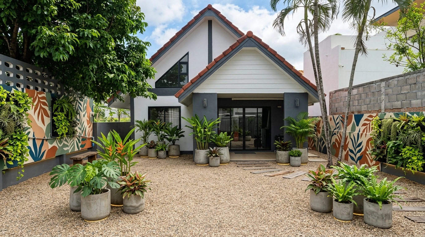Landscape design in Eco Natural Garden style — Yard by GenRoom AI