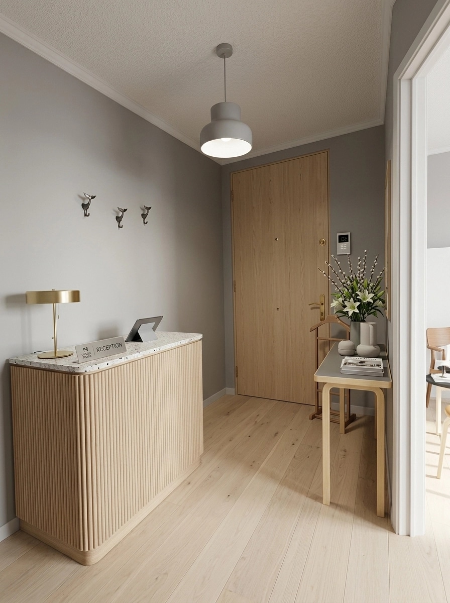 Interior design in Scandinavian style — lobby by GenRoom AI