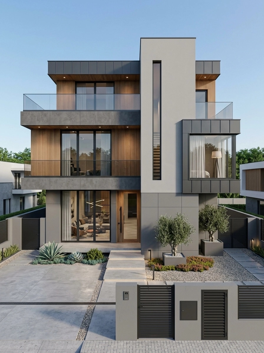 Contemporary Facade Facade design — facade photo by GenRoom AI