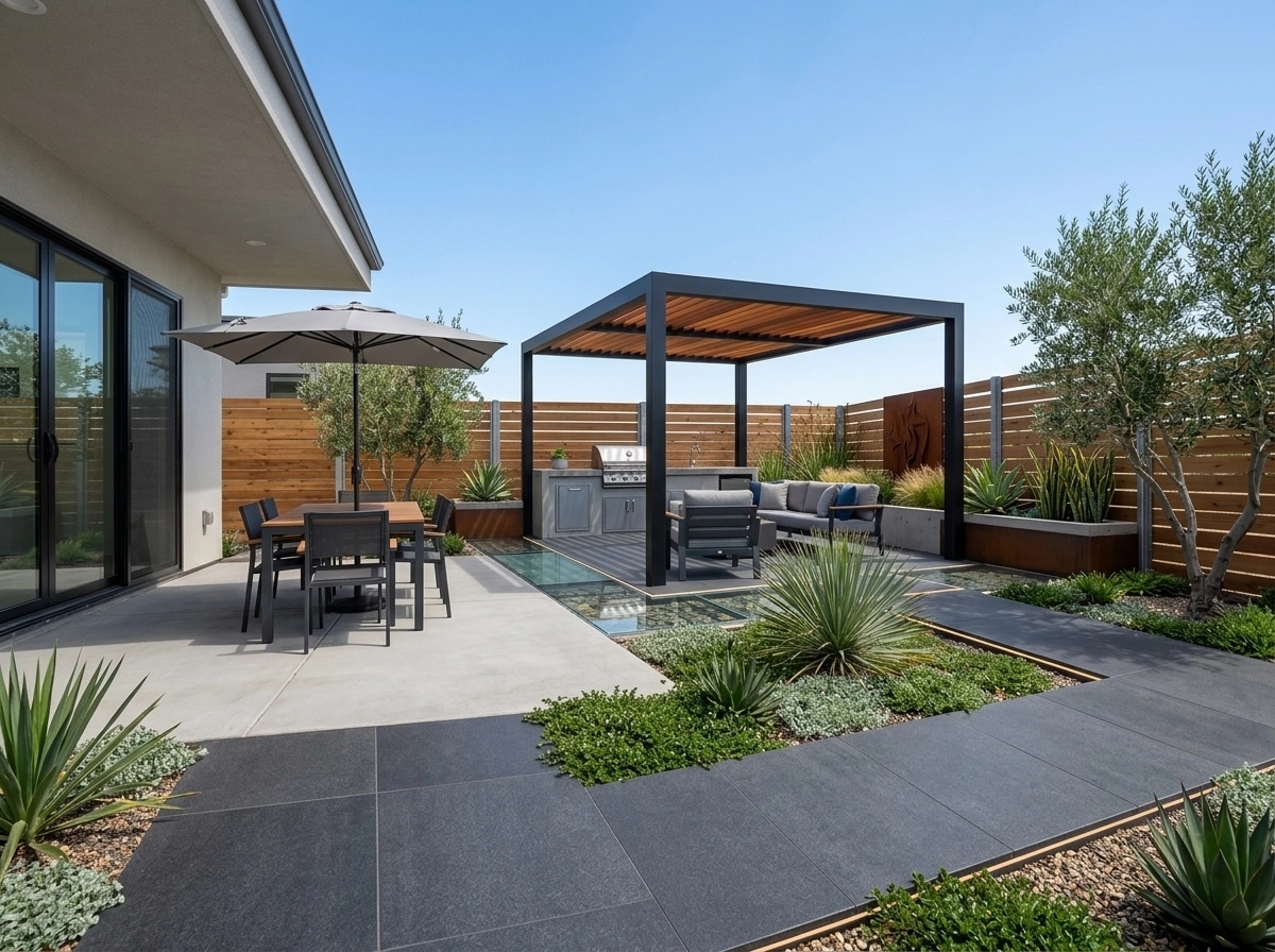 Landscape design in Contemporary Yard style — Yard by GenRoom AI
