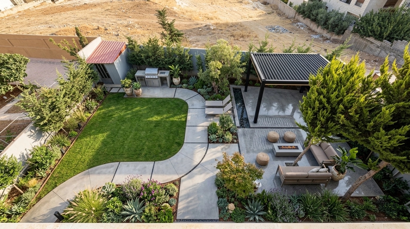 Landscape design in Contemporary Yard style — Yard by GenRoom AI