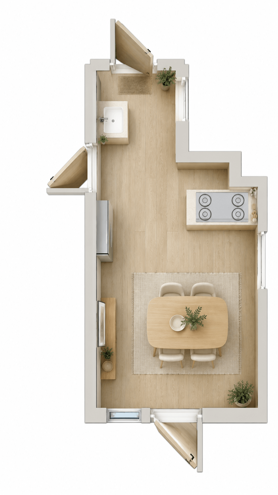Interior design in Minimalism style — Living Room by GenRoom AI