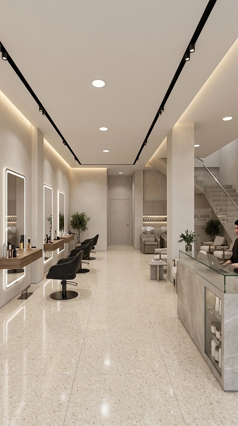 Interior design in Minimalism style — beauty_salon by GenRoom AI