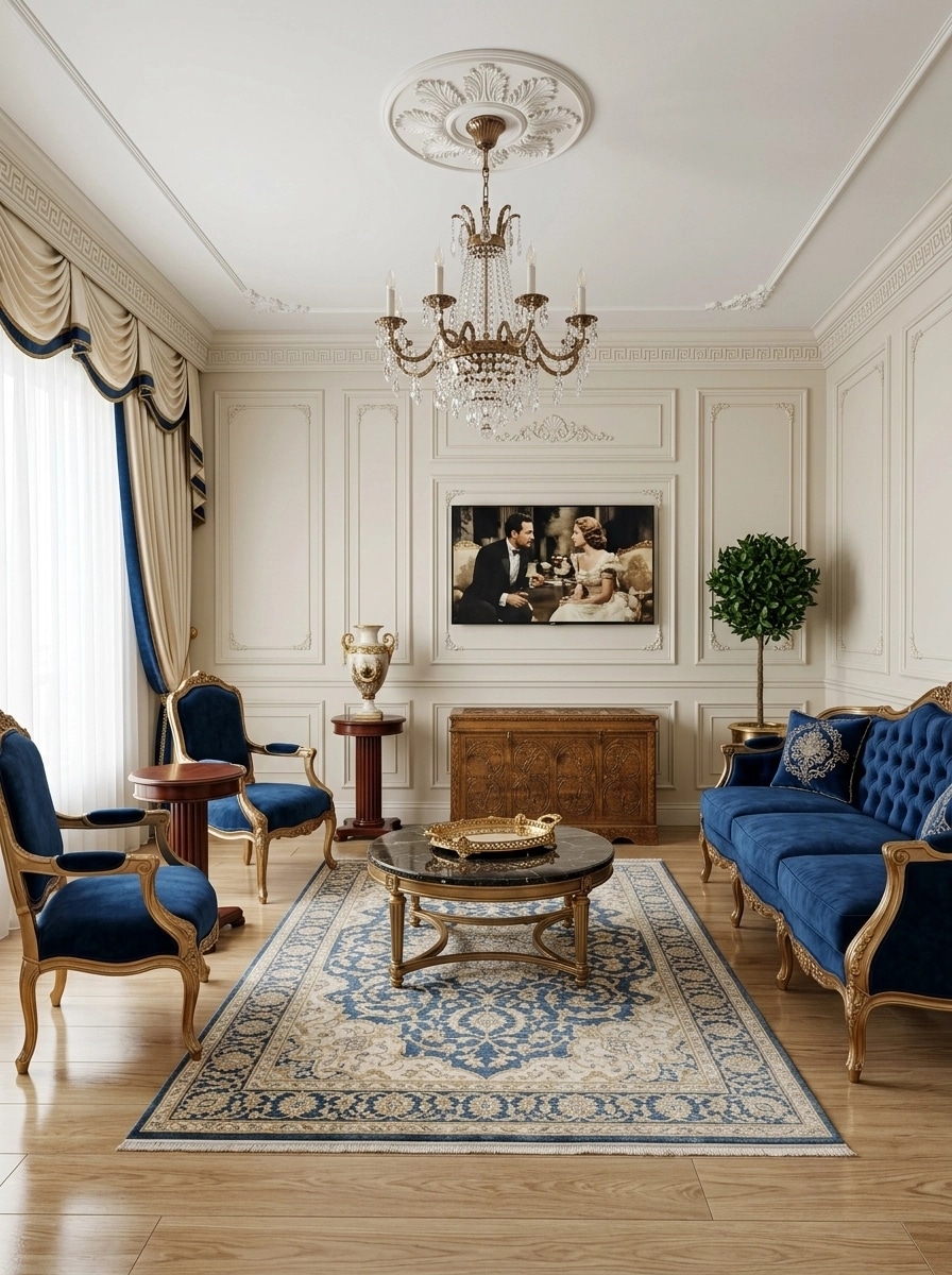 Interior design in Neoclassic style — Living Room by GenRoom AI