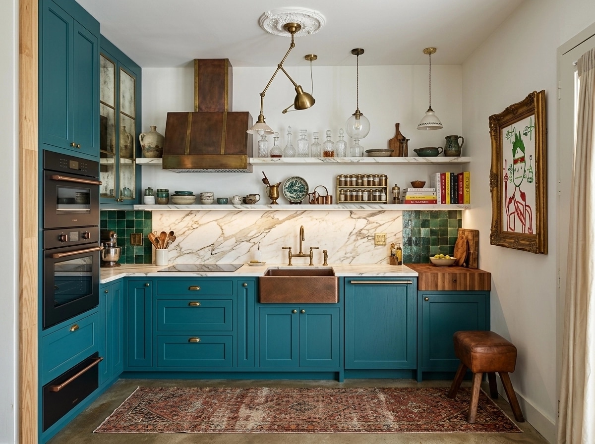 Eclectic Mutfak design — interior photo by GenRoom AI