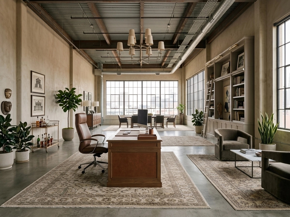 Transitional Office design — interior photo by GenRoom AI