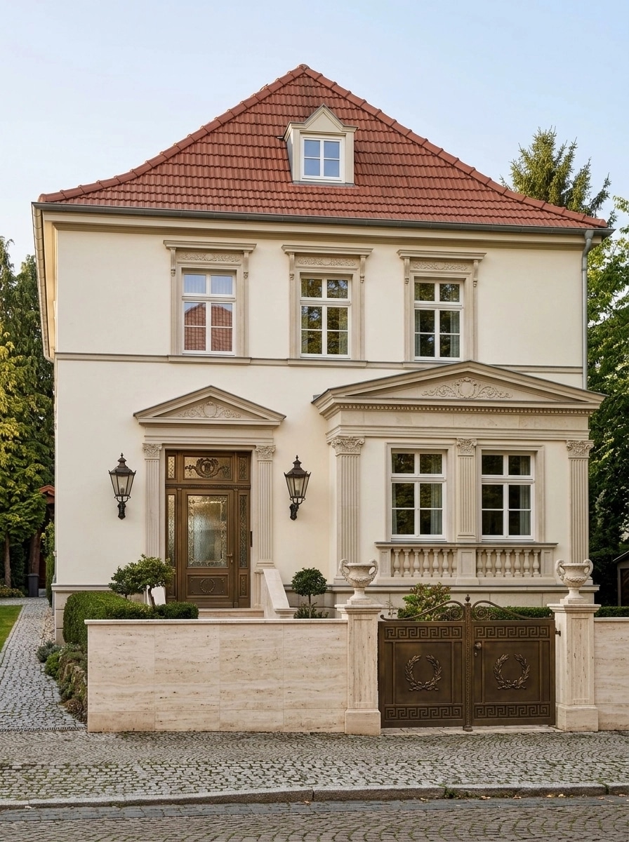 Neoclassic Facade Fachada design — facade photo by GenRoom AI