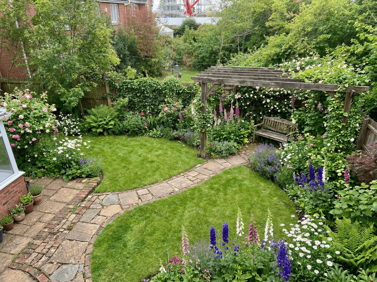 Landscape design in English Cottage Garden style — Yard by GenRoom AI