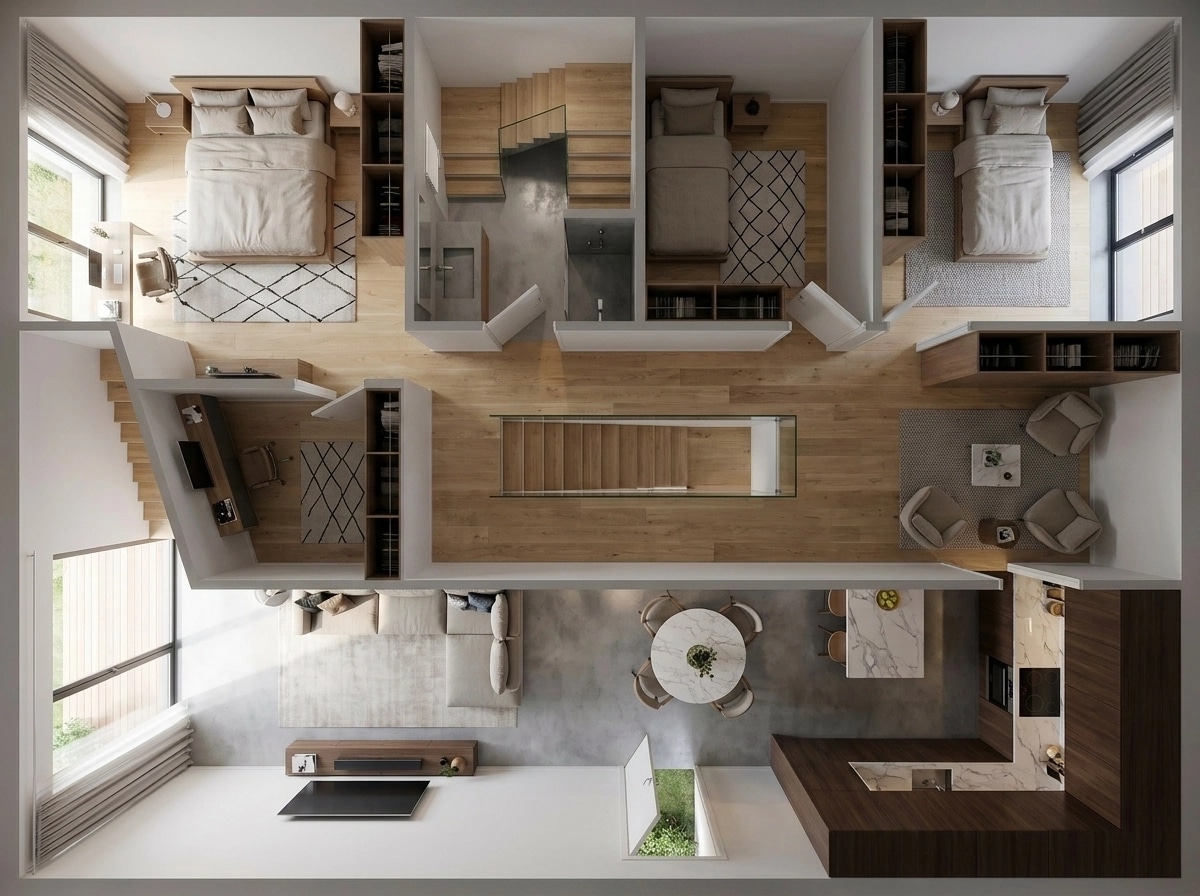Interior design in Contemporary style — Living Room by GenRoom AI