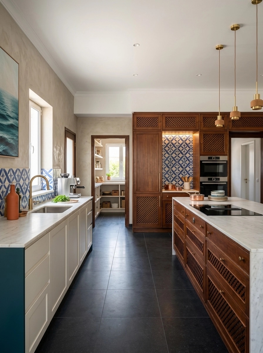 Interior design in Portuguese Modern style — Kitchen by GenRoom AI