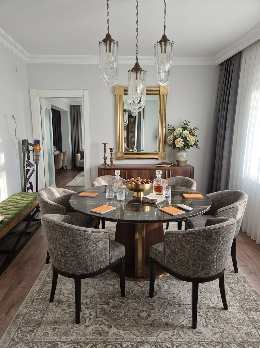 Interior design in Transitional style — dining_room by GenRoom AI