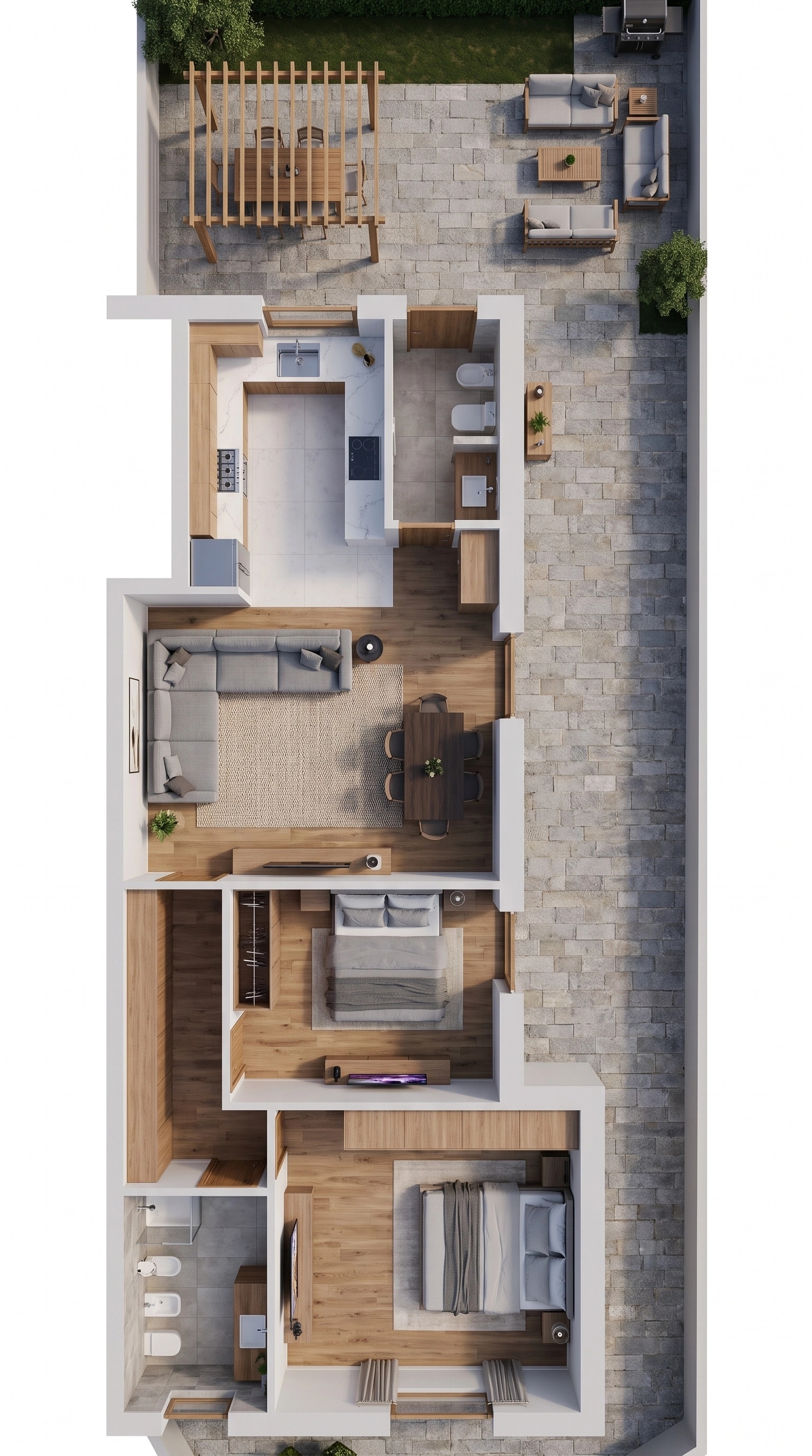 Interior design in Contemporary style — Living Room by GenRoom AI