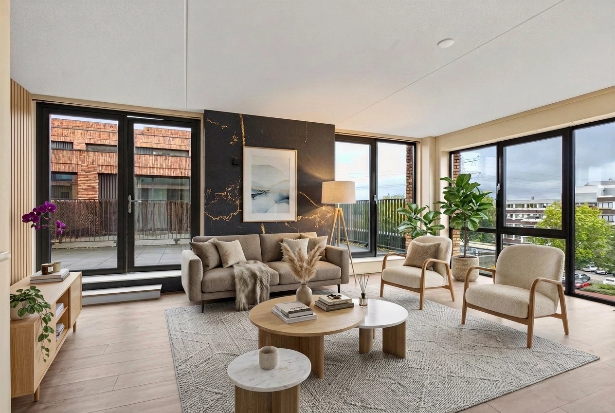 Transitional Living Room design — interior photo by GenRoom AI
