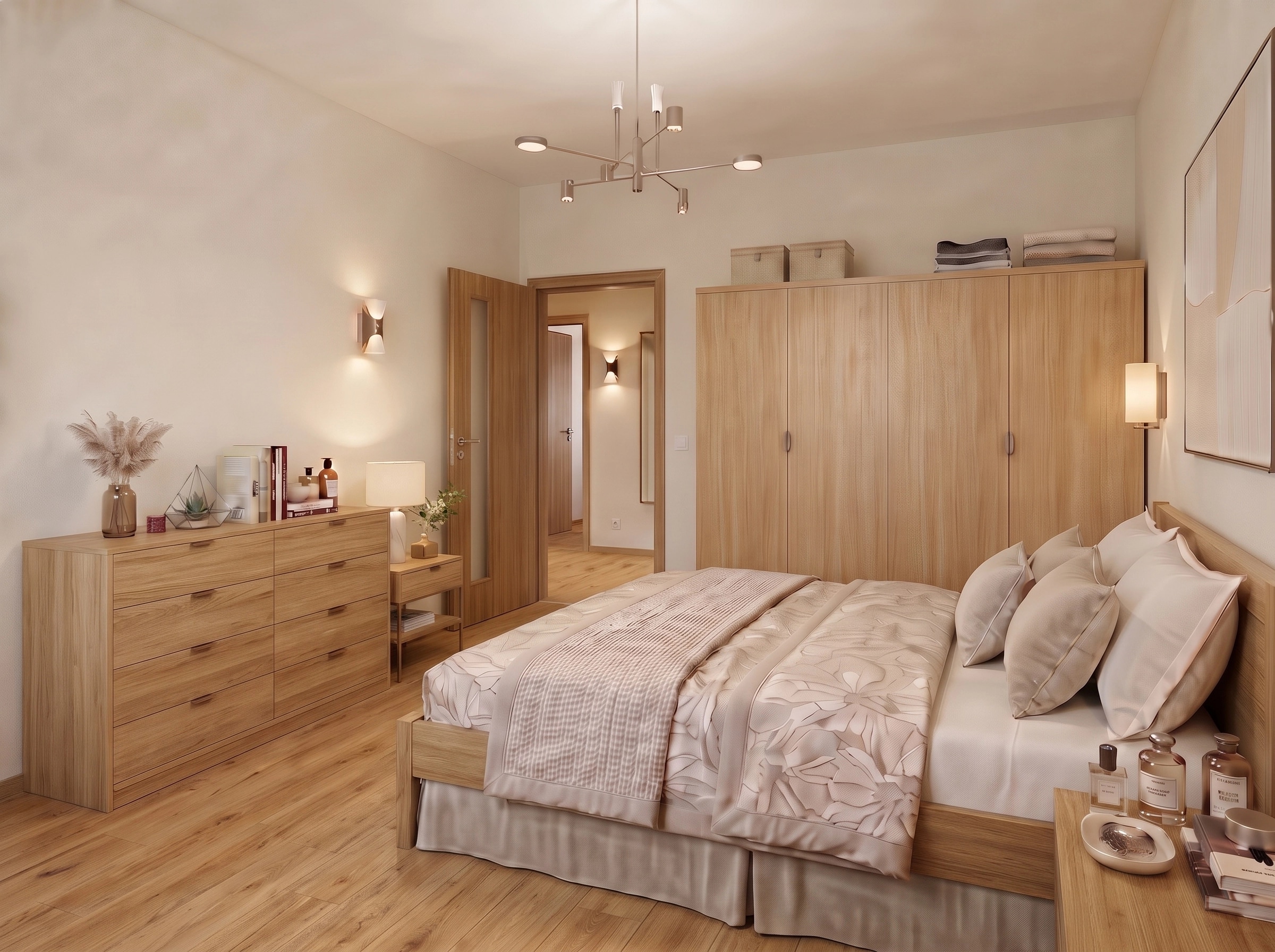 Contemporary Bedroom design — interior photo by GenRoom AI