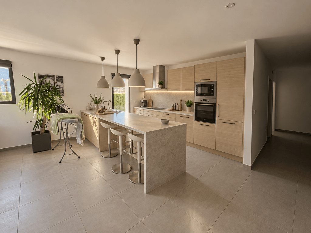 Japandi Kitchen design — interior photo by GenRoom AI