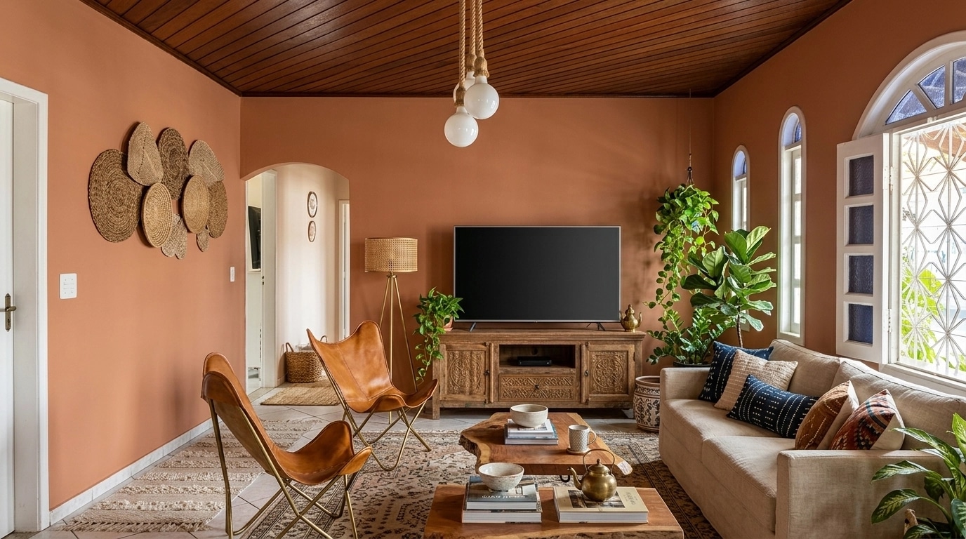 Interior design in Bohemian style — Living Room by GenRoom AI