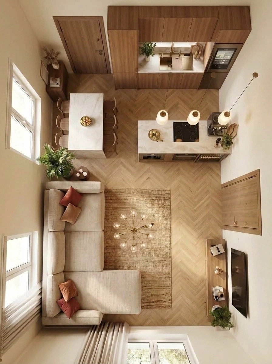 Interior design in Contemporary style — Living Room by GenRoom AI