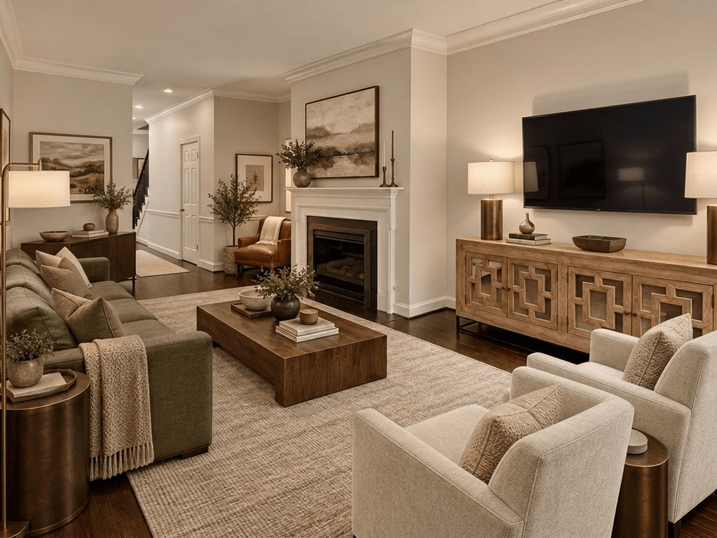 Contemporary Living Room design — interior photo by GenRoom AI