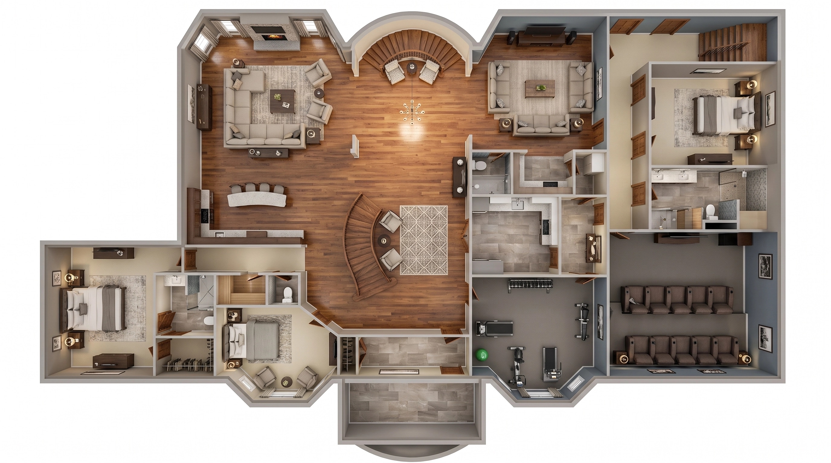 Transitional Living Room design — interior photo by GenRoom AI