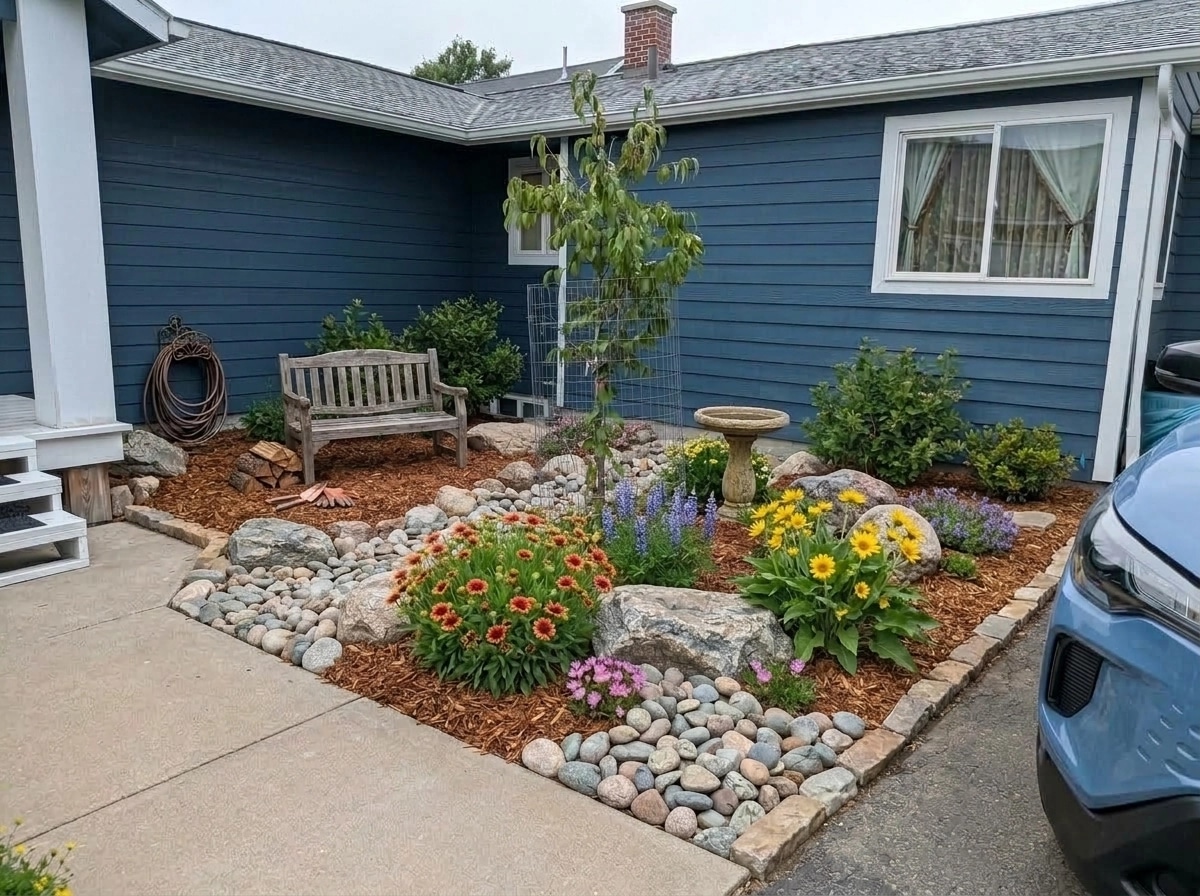 Landscape design in Eco Natural Garden style — Yard by GenRoom AI