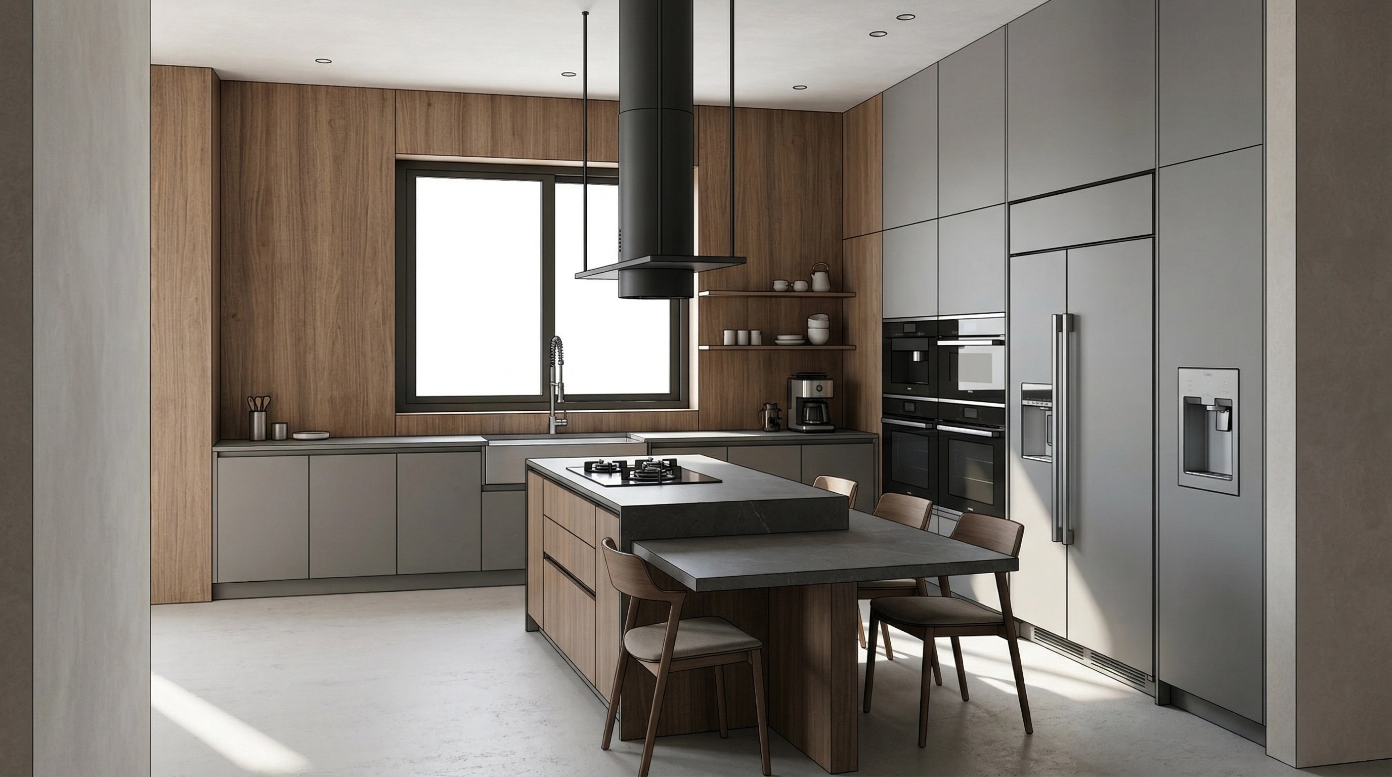 Minimalism Kitchen design — interior photo by GenRoom AI