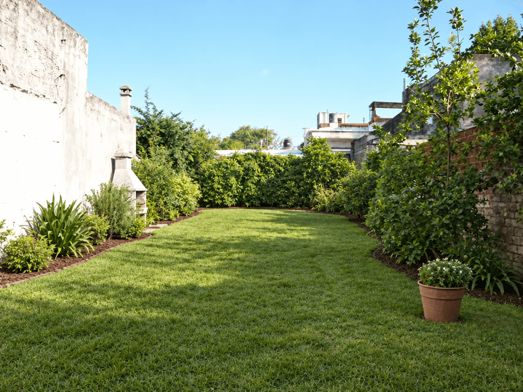 Design del paesaggio in stile Contemporary Yard — Giardino di GenRoom AI