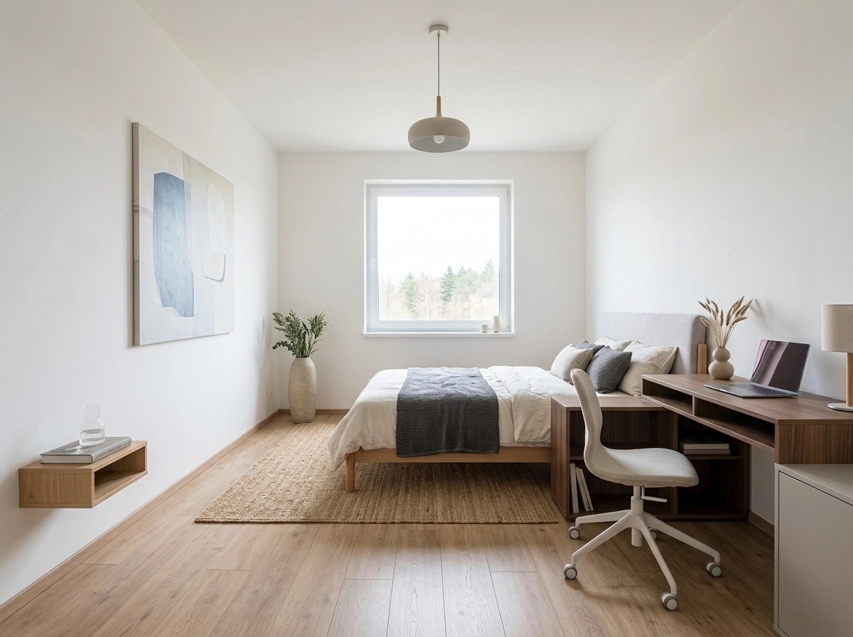 Scandinavian Bedroom design — interior photo by GenRoom AI