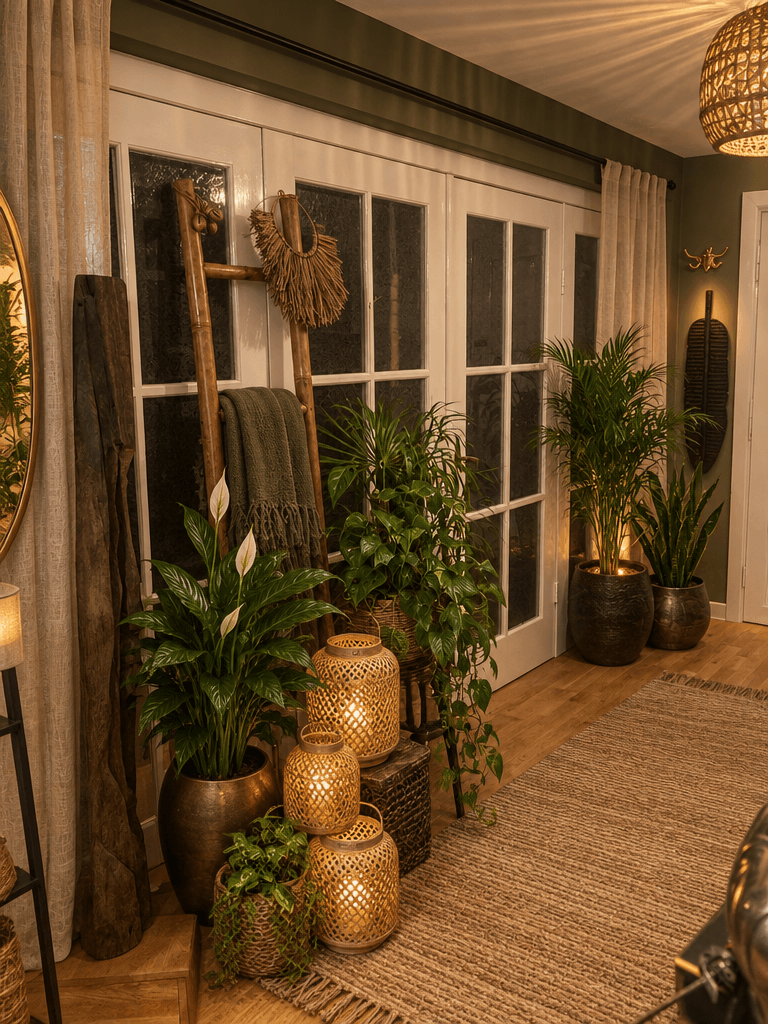 Hallway interior in Bohemian style — photo by GenRoom AI