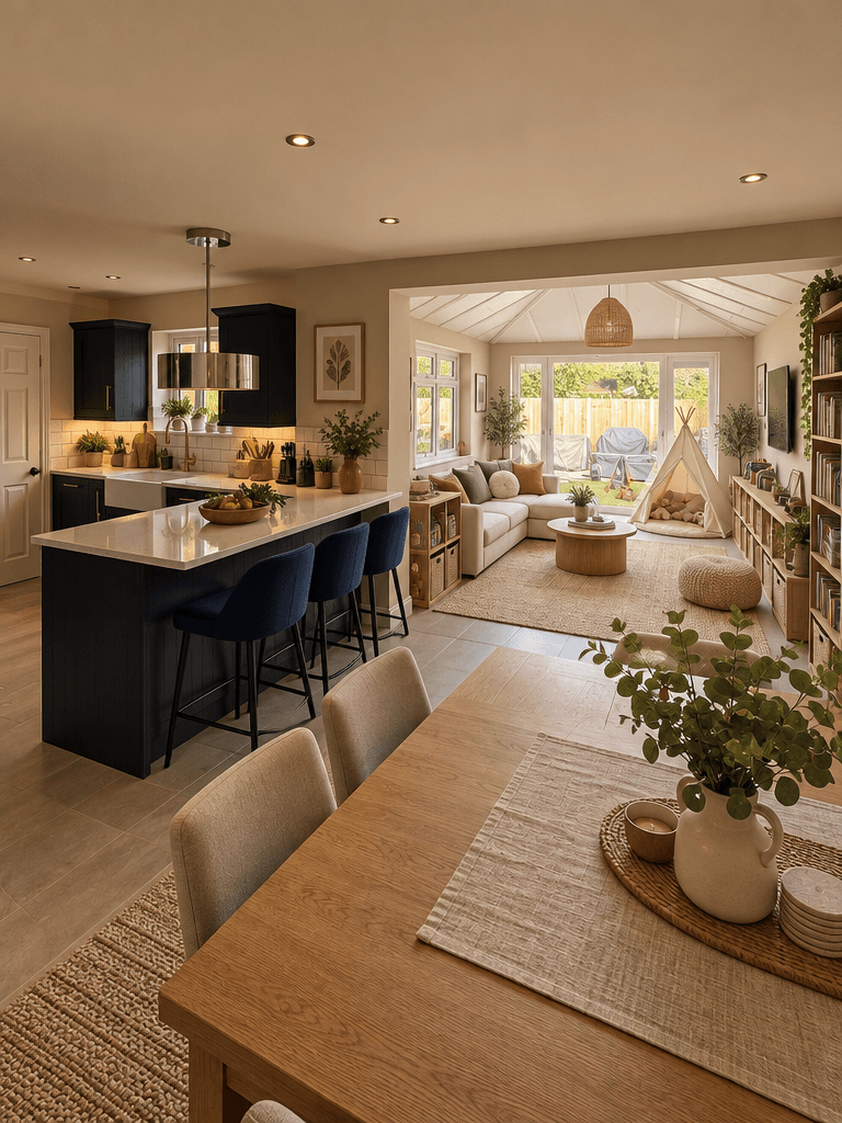 Kitchen interior in Scandinavian style — photo by GenRoom AI
