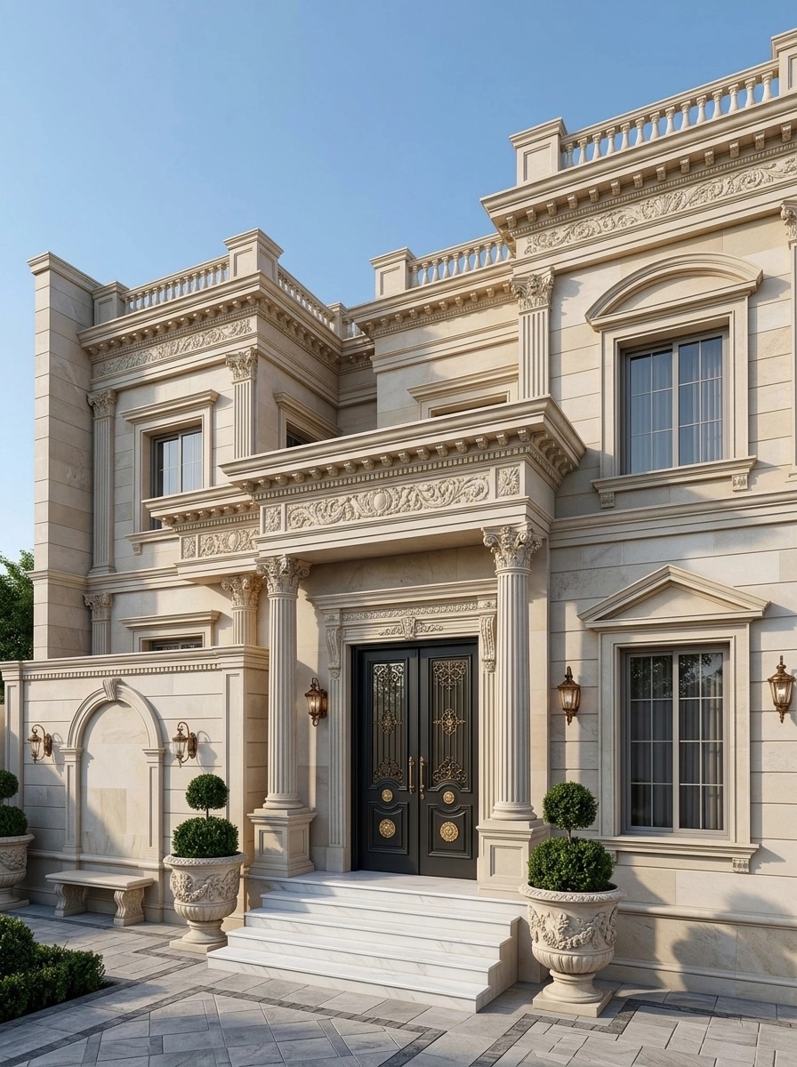 Facade design in Neoclassic Facade style — Facade by GenRoom AI