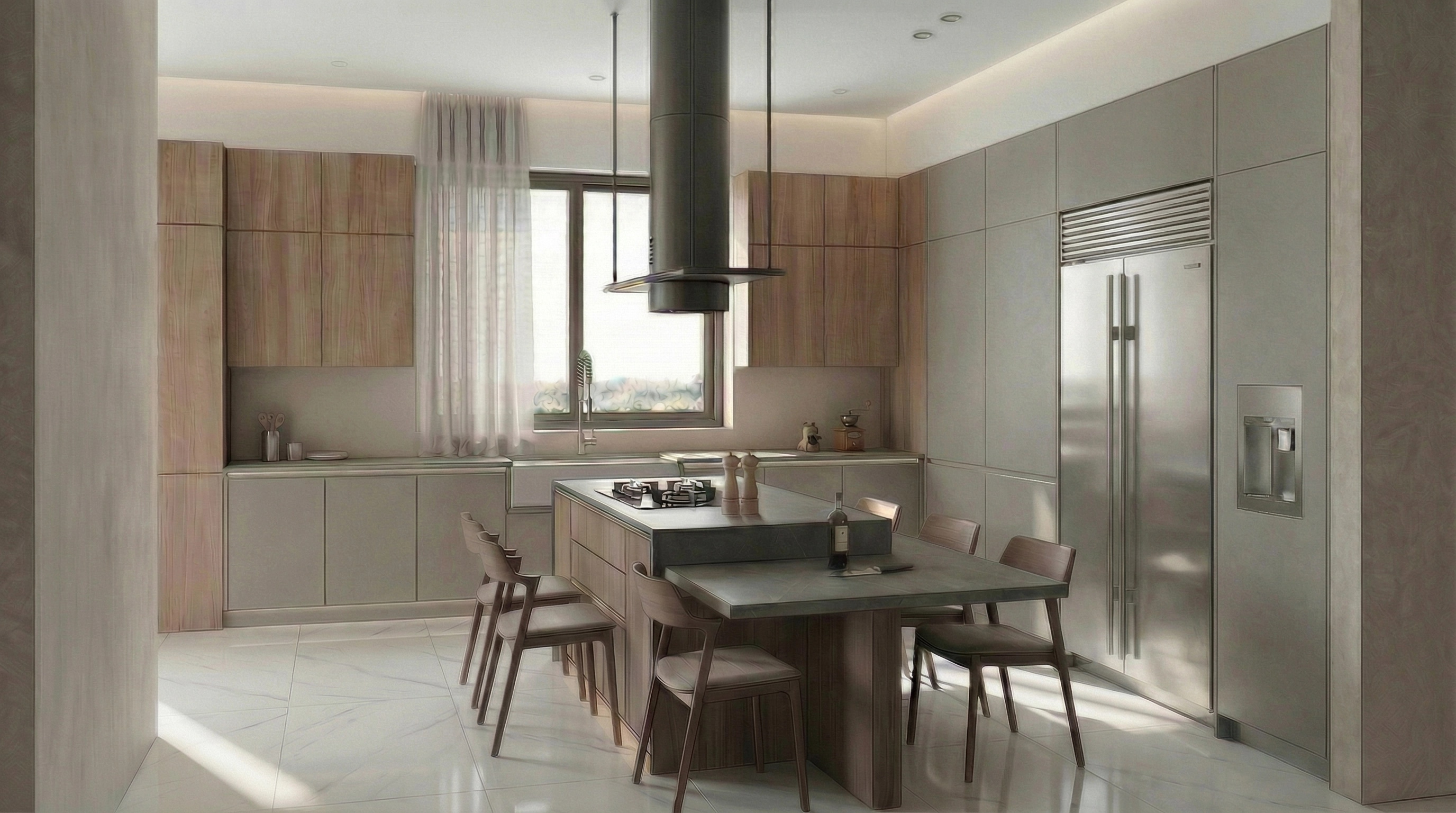 Minimalism Kitchen design — interior photo by GenRoom AI