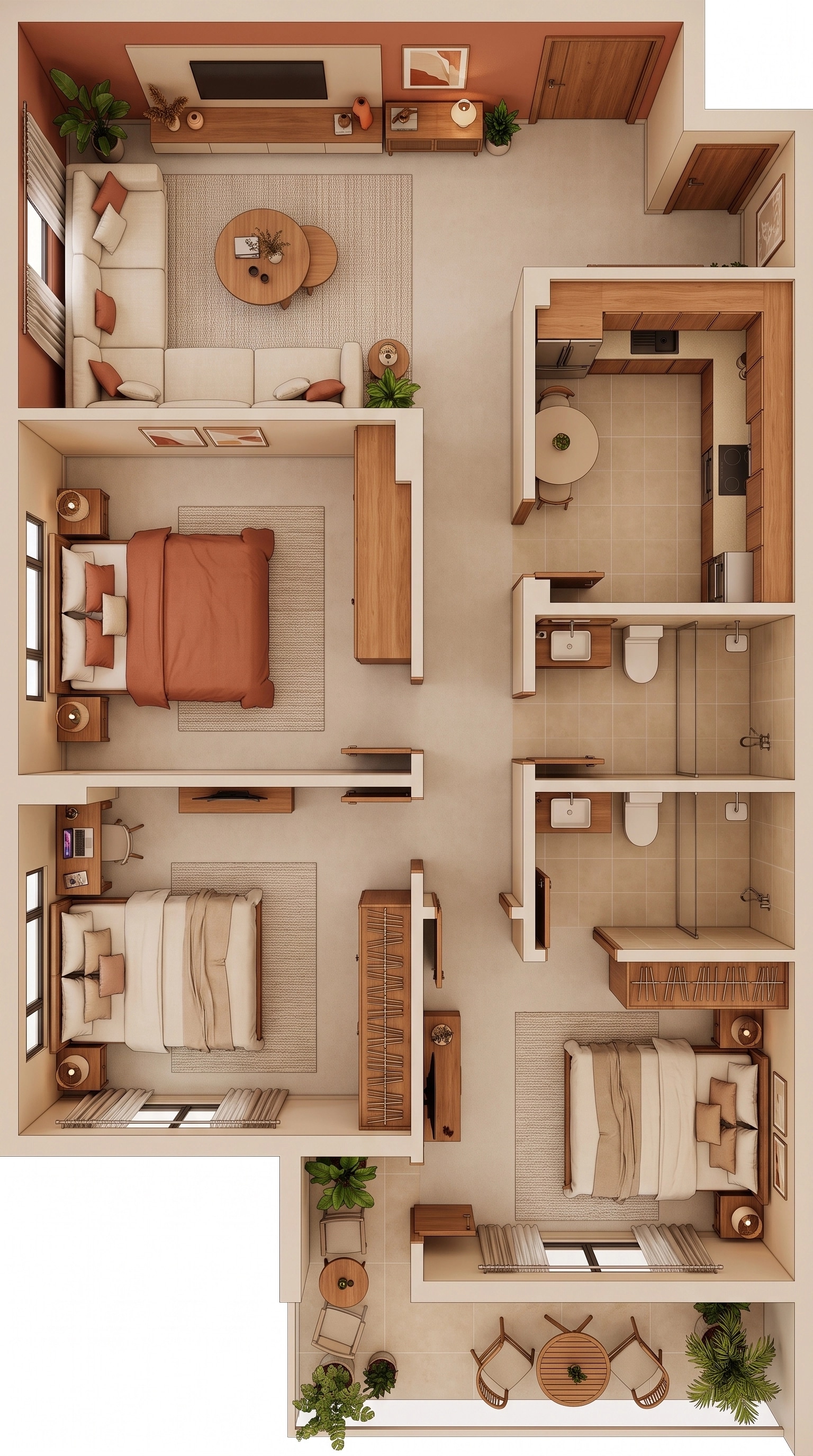 Interior design in Contemporary style — Living Room by GenRoom AI
