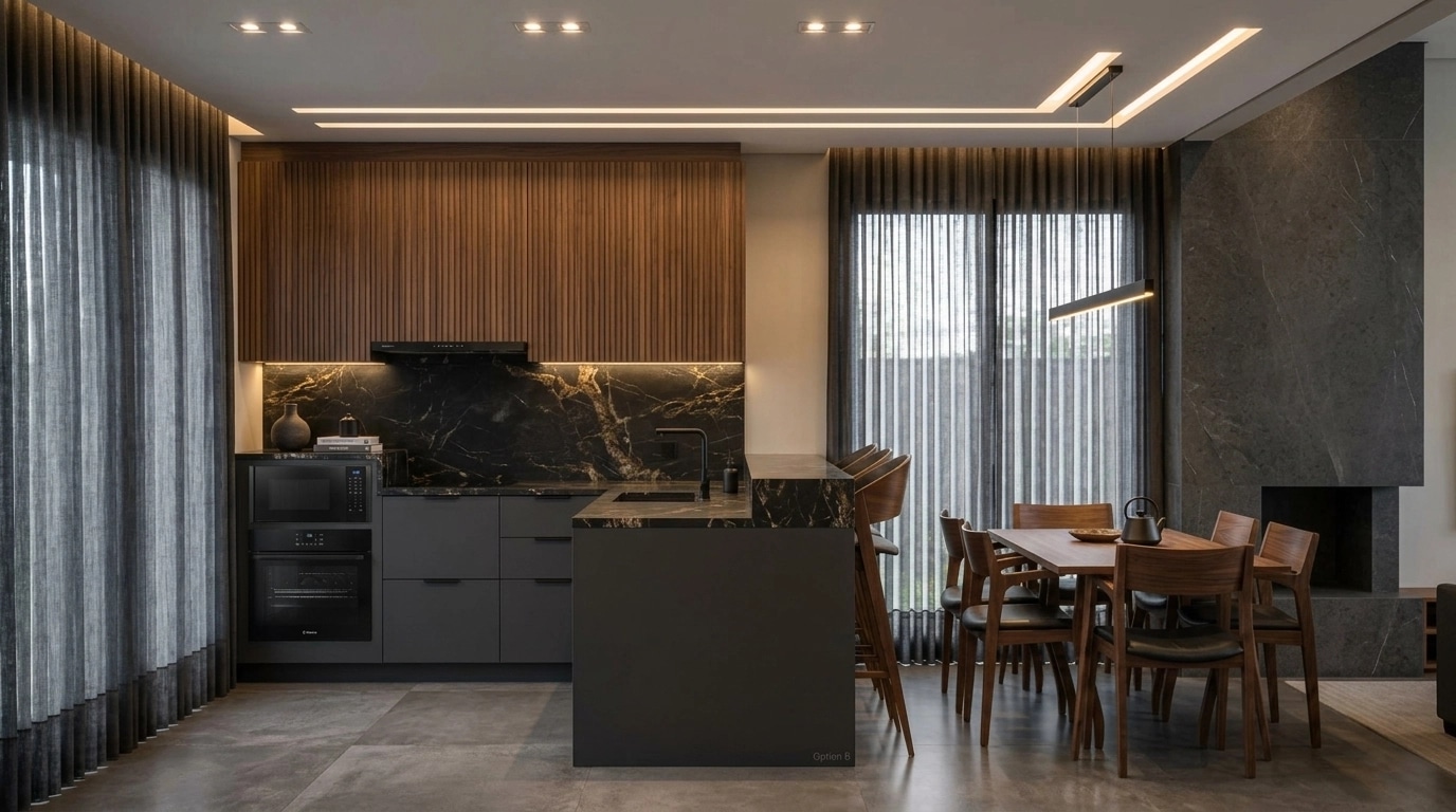Minimalism Kitchen design — interior photo by GenRoom AI