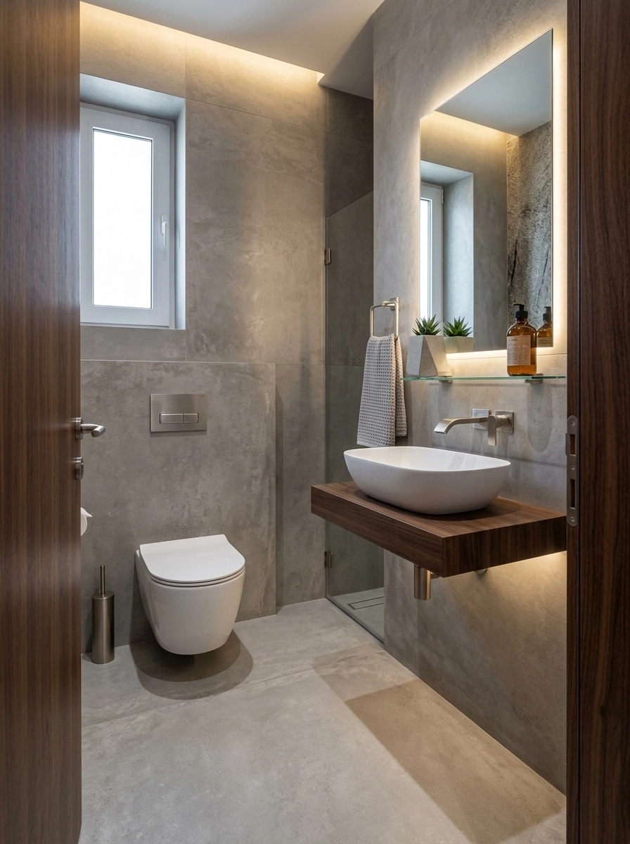 Interior design in Contemporary style — Bathroom by GenRoom AI