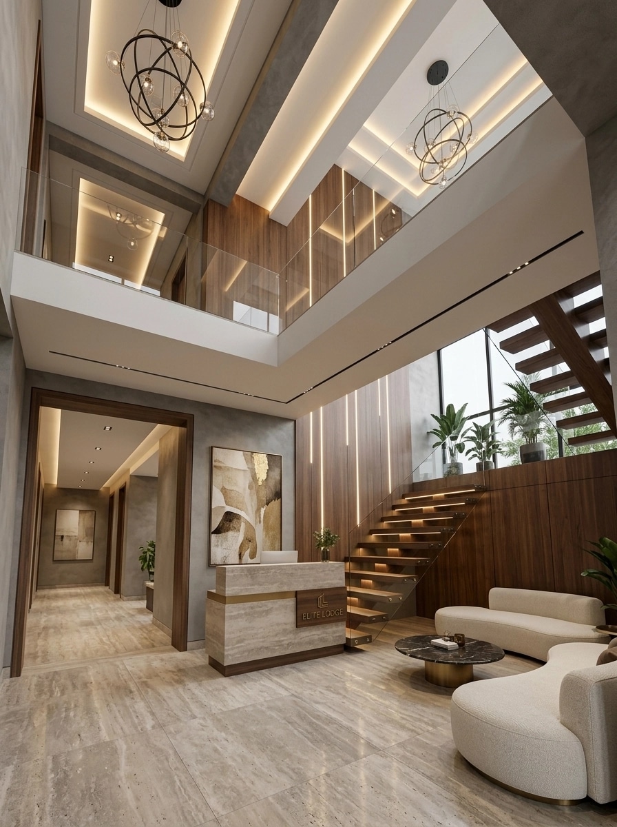 Interior design in Minimalism style — lobby by GenRoom AI