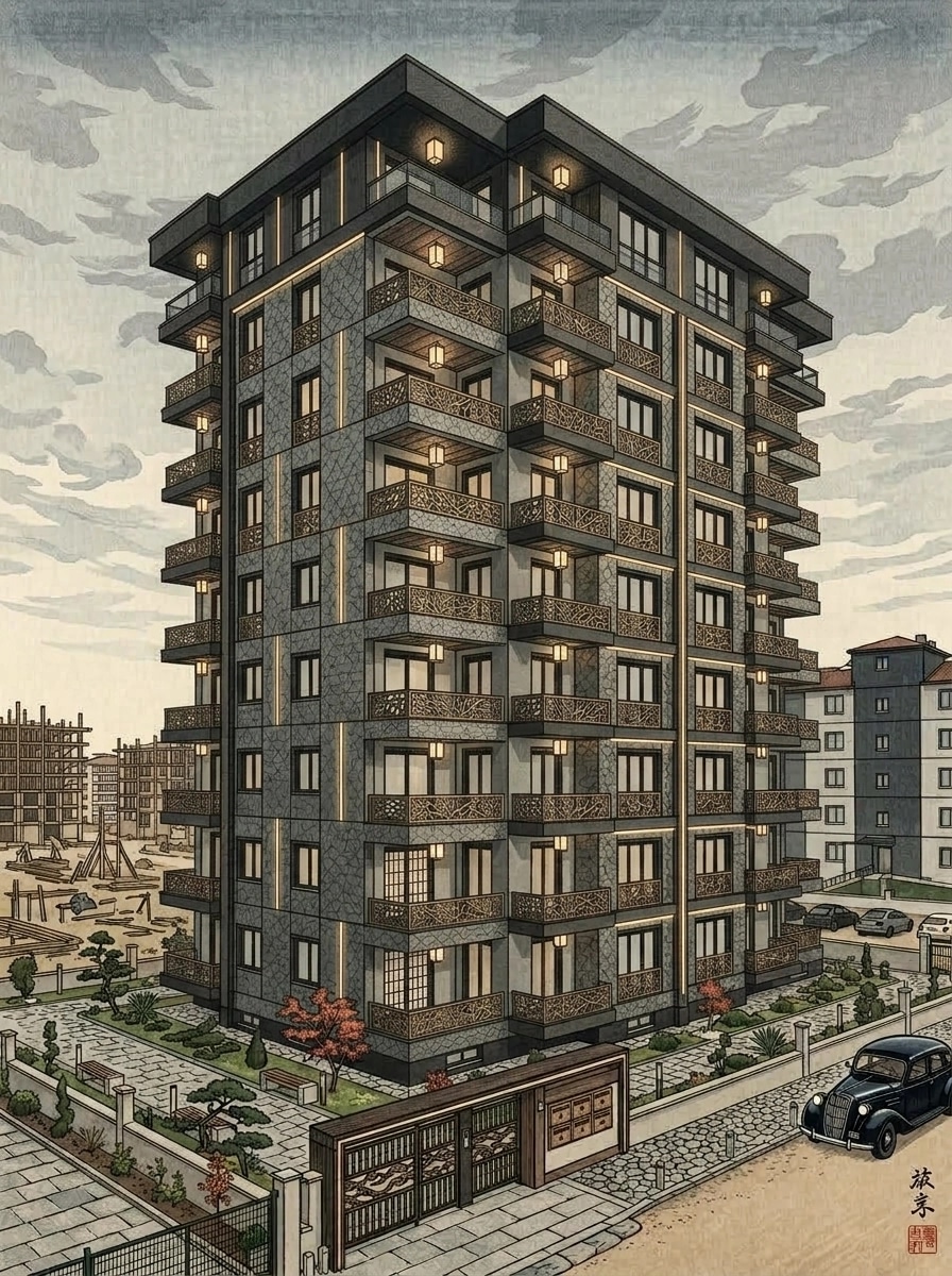 Fasaddesign i stilen Contemporary Facade — Fasad av GenRoom AI