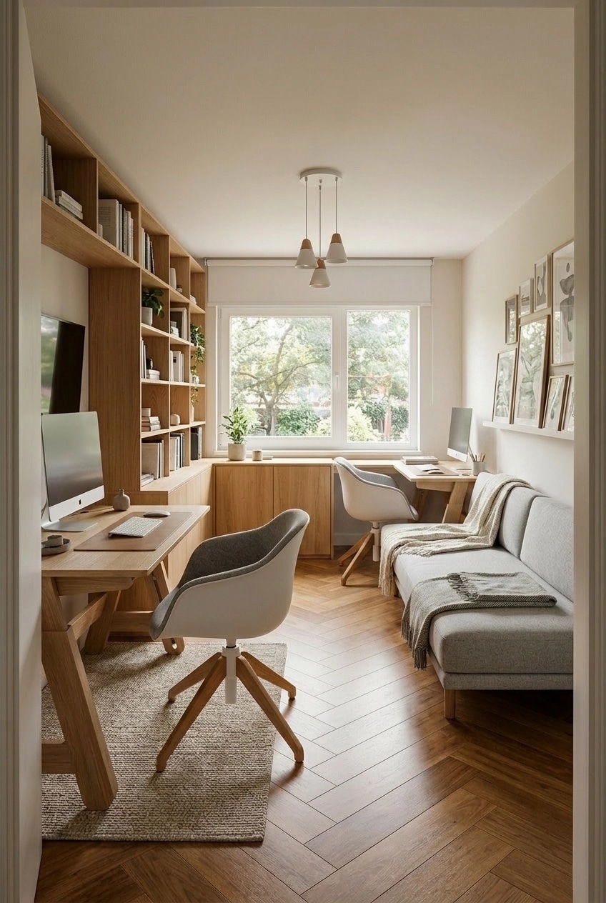Interior design in Scandinavian style — home_office by GenRoom AI