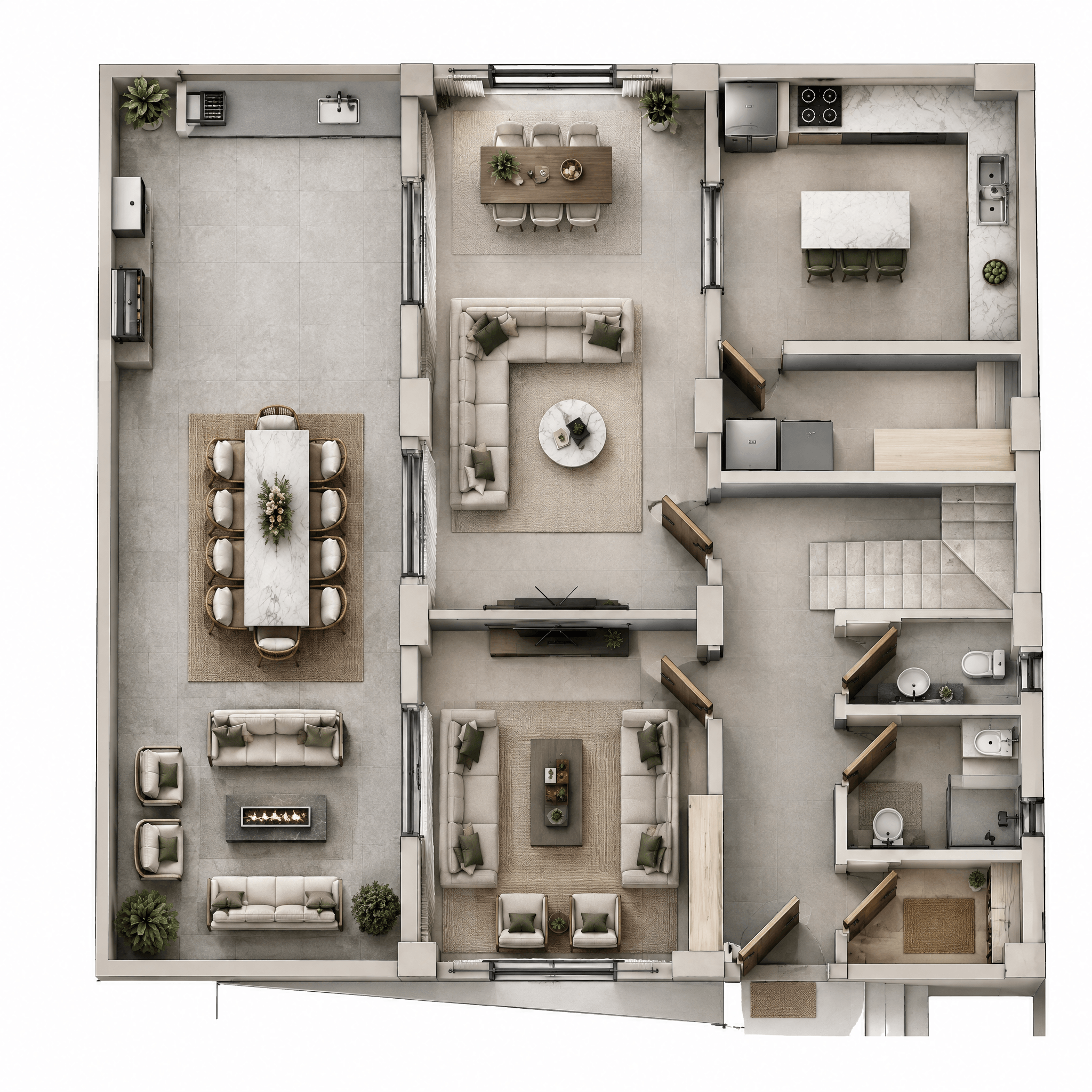 Interior design in Contemporary style — Living Room by GenRoom AI