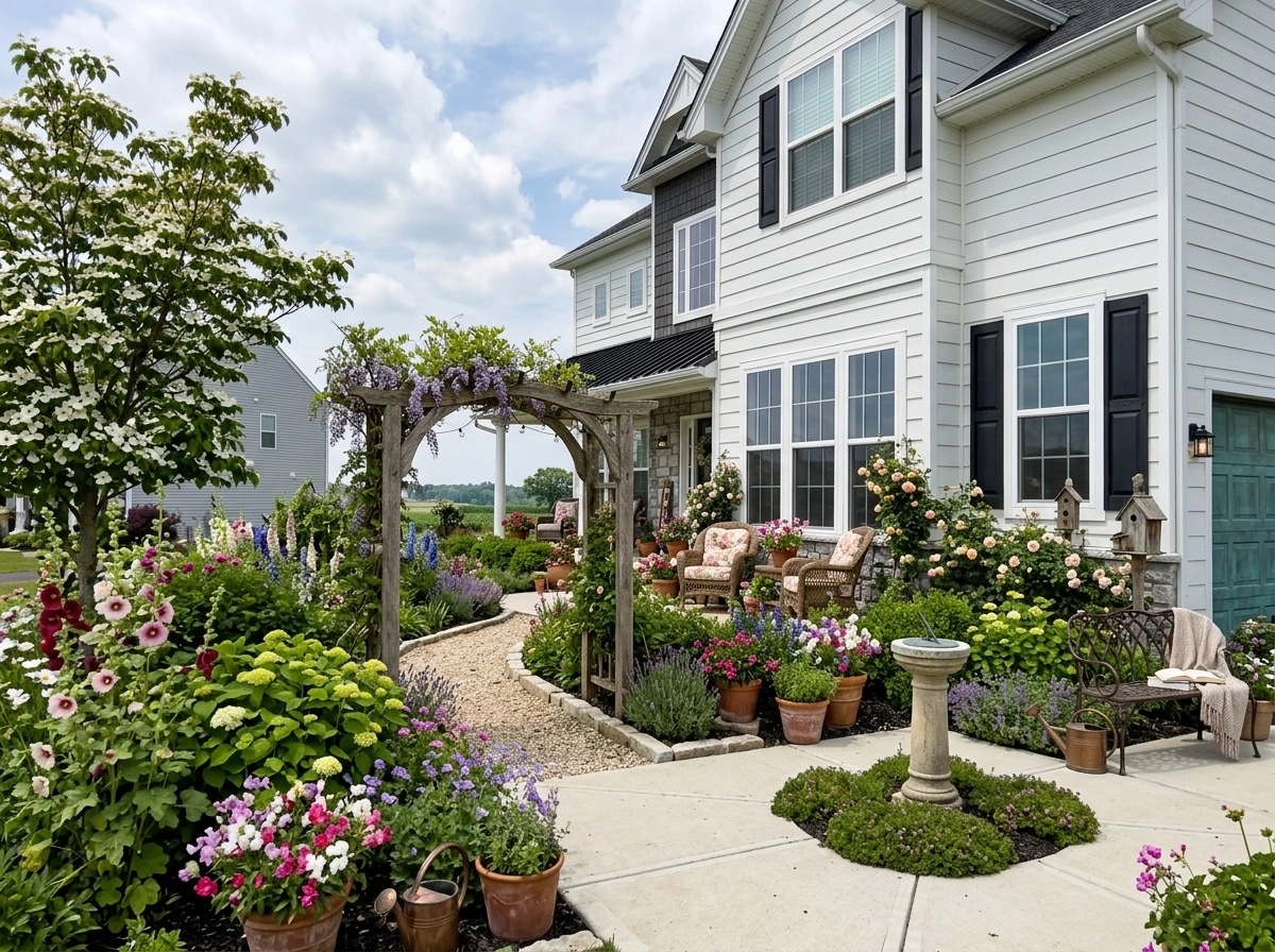 Landscape design in English Cottage Garden style — Yard by GenRoom AI