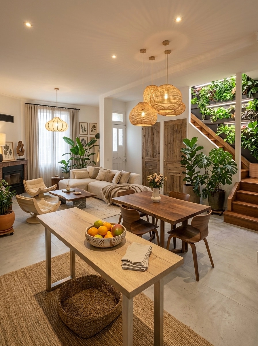Interior design in Biophilic style — Living Room by GenRoom AI