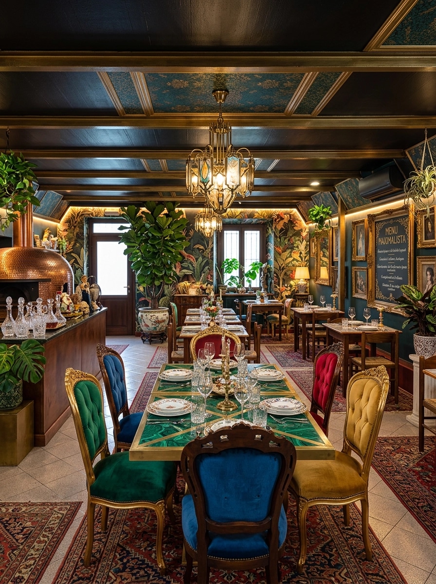 Interior design in Maximalist style — dining_room by GenRoom AI