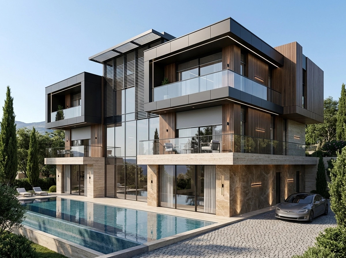 Hi-Tech Facade Facade design — facade photo by GenRoom AI