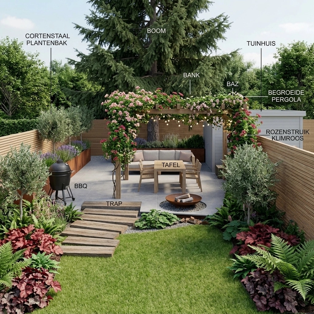 Landscape design in Eco Natural Garden style — Yard by GenRoom AI