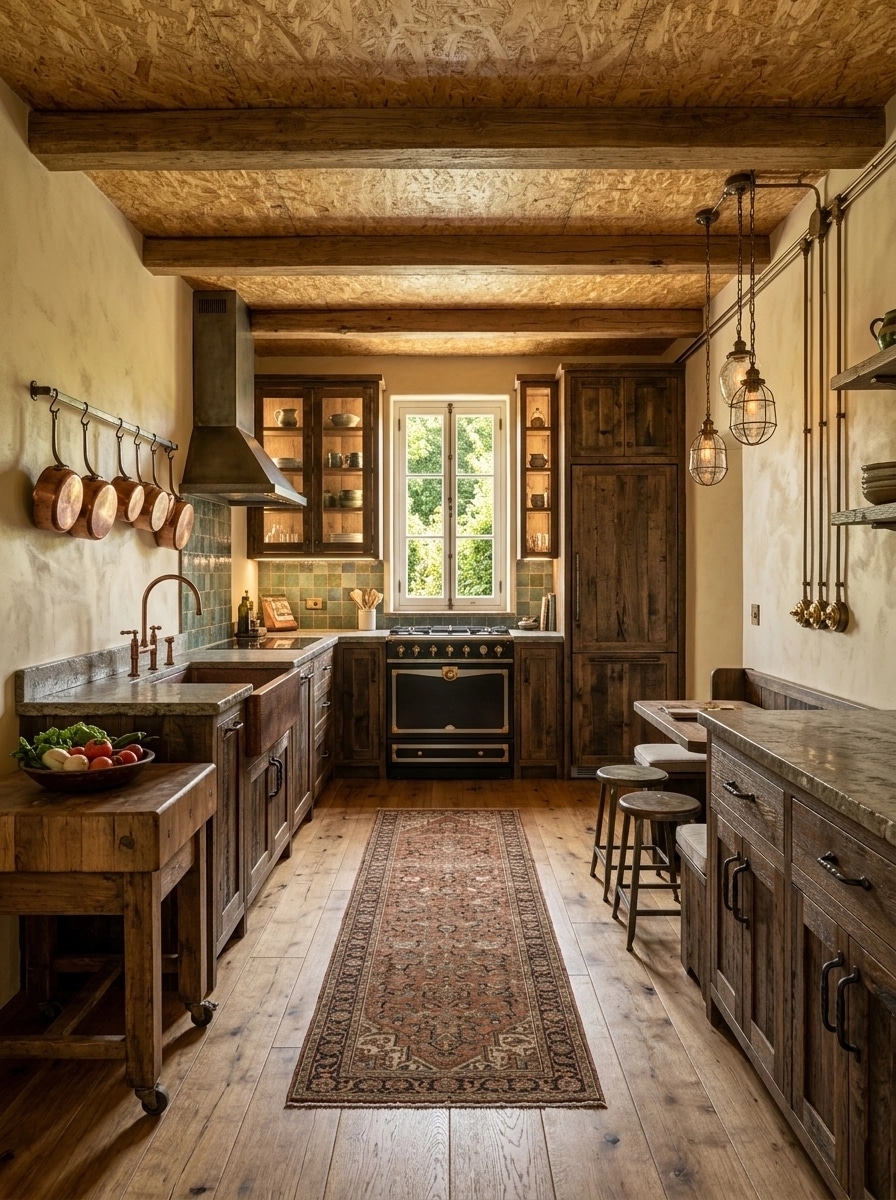 Kitchen interior in Rustic style — photo by GenRoom AI