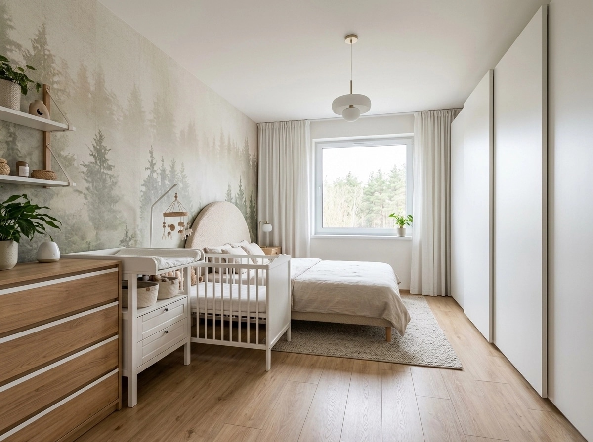 Interior design in Scandinavian style — Bedroom by GenRoom AI