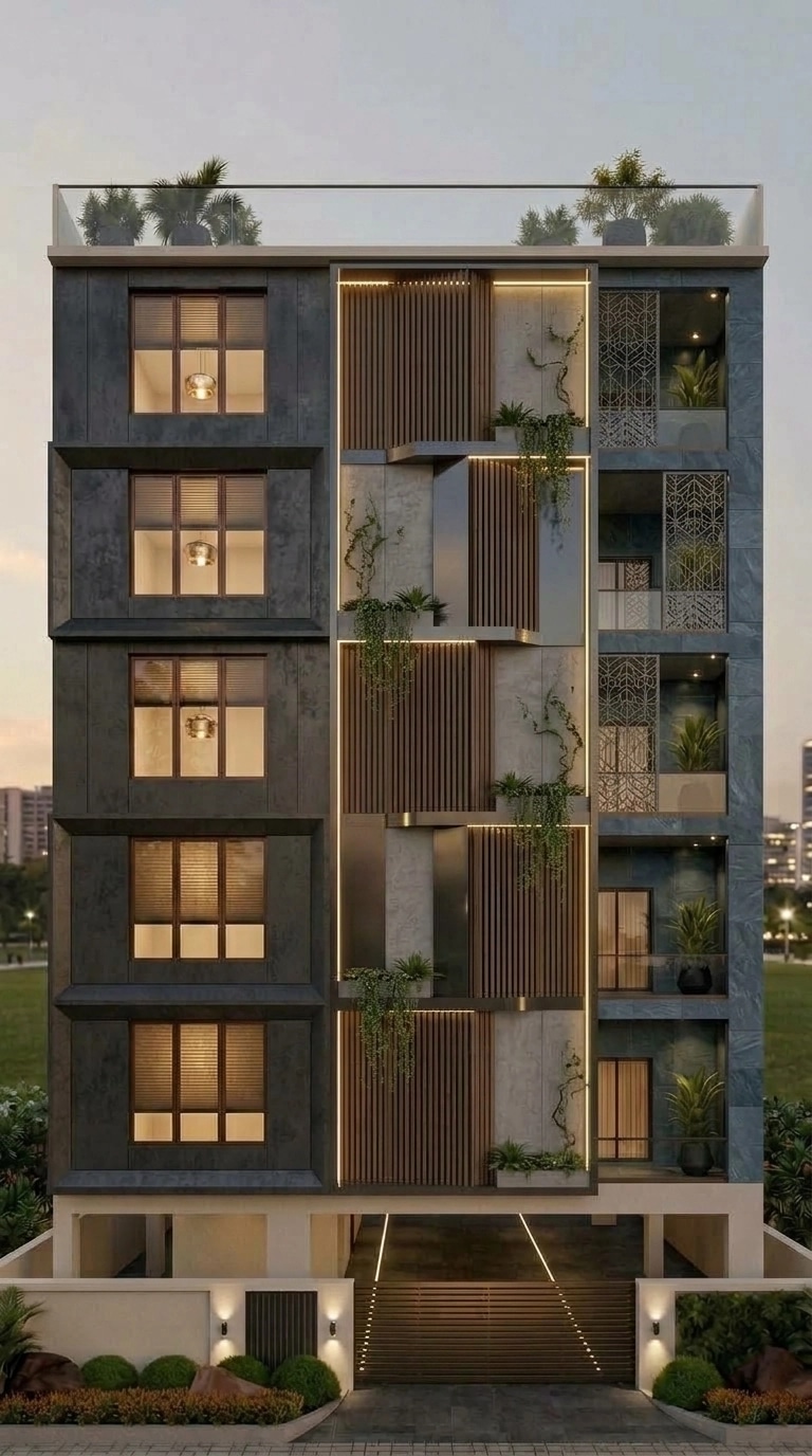 Contemporary Facade Facade design — facade photo by GenRoom AI