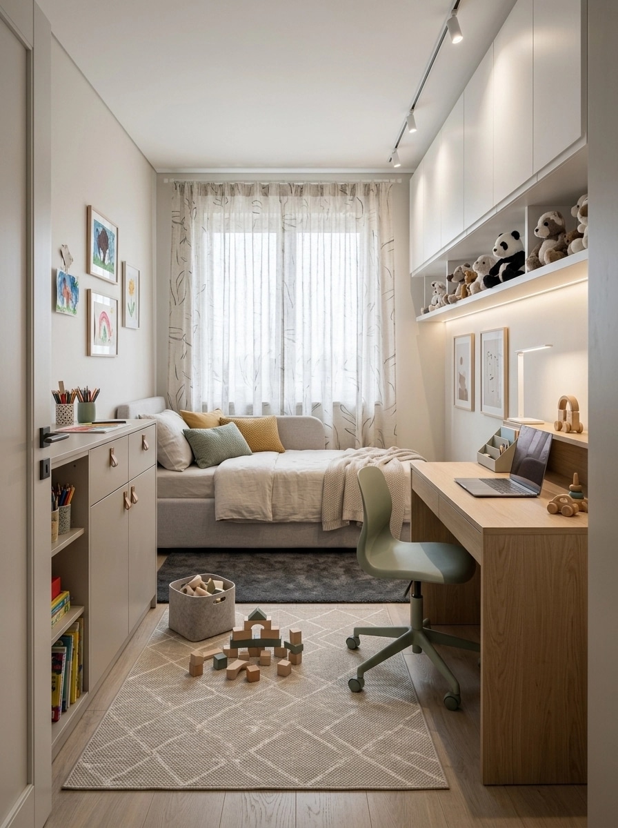 Contemporary Kids Room design — interior photo by GenRoom AI