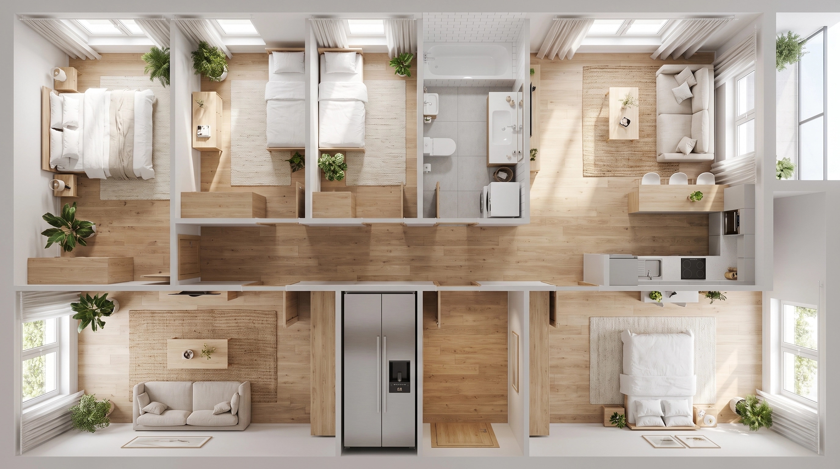 Interior design in Scandinavian style — Living Room by GenRoom AI