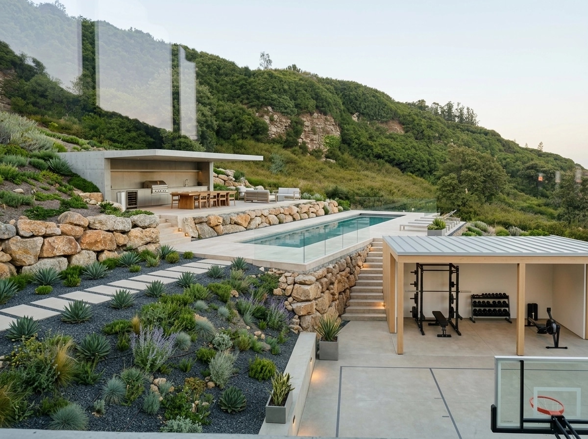 Landscape design in Minimalist Yard style — Yard by GenRoom AI