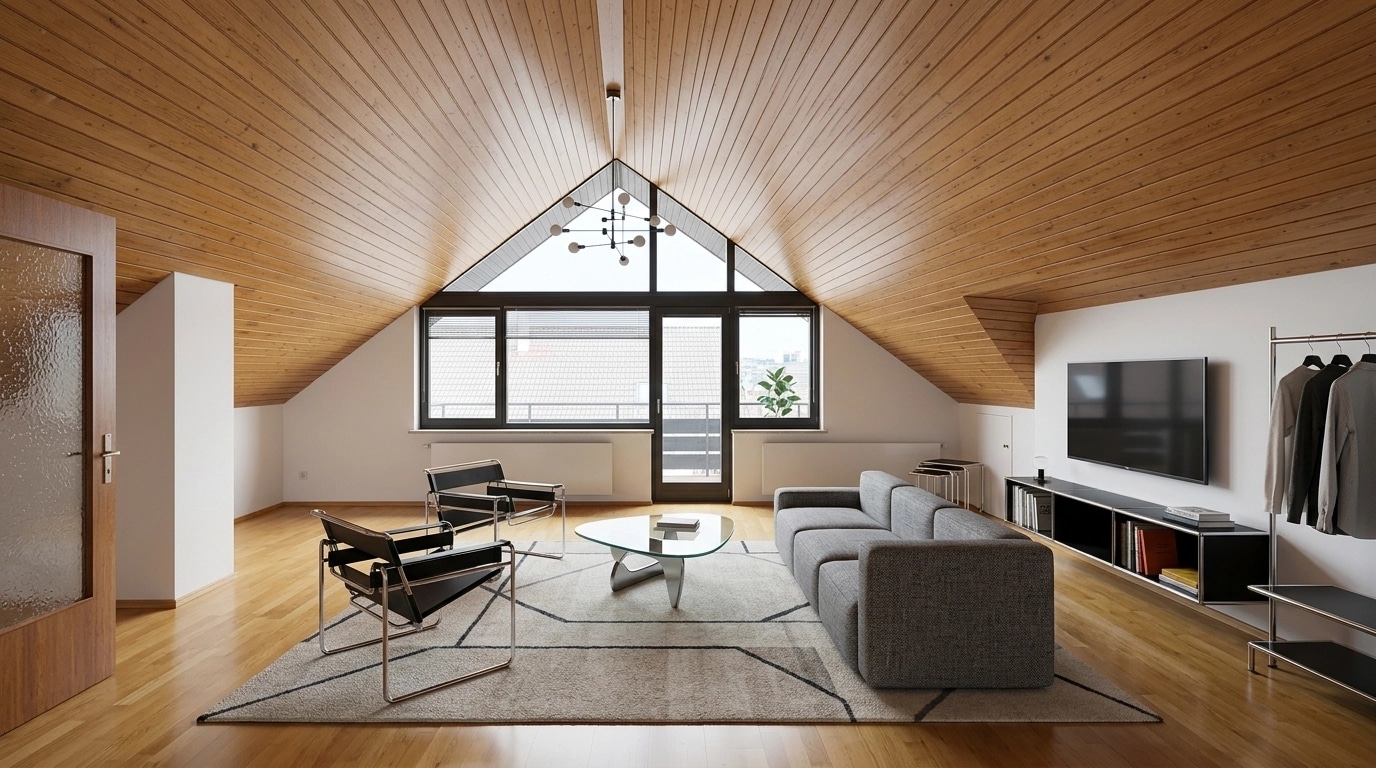Design d'intérieur en style Bauhaus — Salon par GenRoom AI